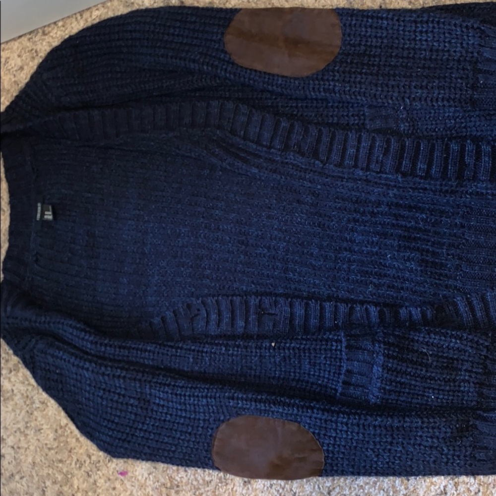 Navy knit cardigan